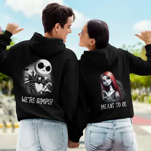 We're Simply Meant To Be Jack And Sally Couple Hoodie, Nightmare Before Shirt, Matching Clothes, Anniversary Gift