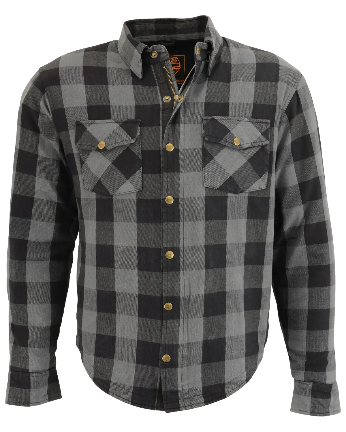 Milwaukee Leather Men's Performance Men'S Aramid Checkered Plaid Biker - Mpm1630