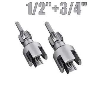 2-Piece Thread Cutting and Angle Bolt Repair Tool Set Integrated 1/2-inch and 3/4-inch internal/external thread cutting tools for professional plumbing and DIY projects.