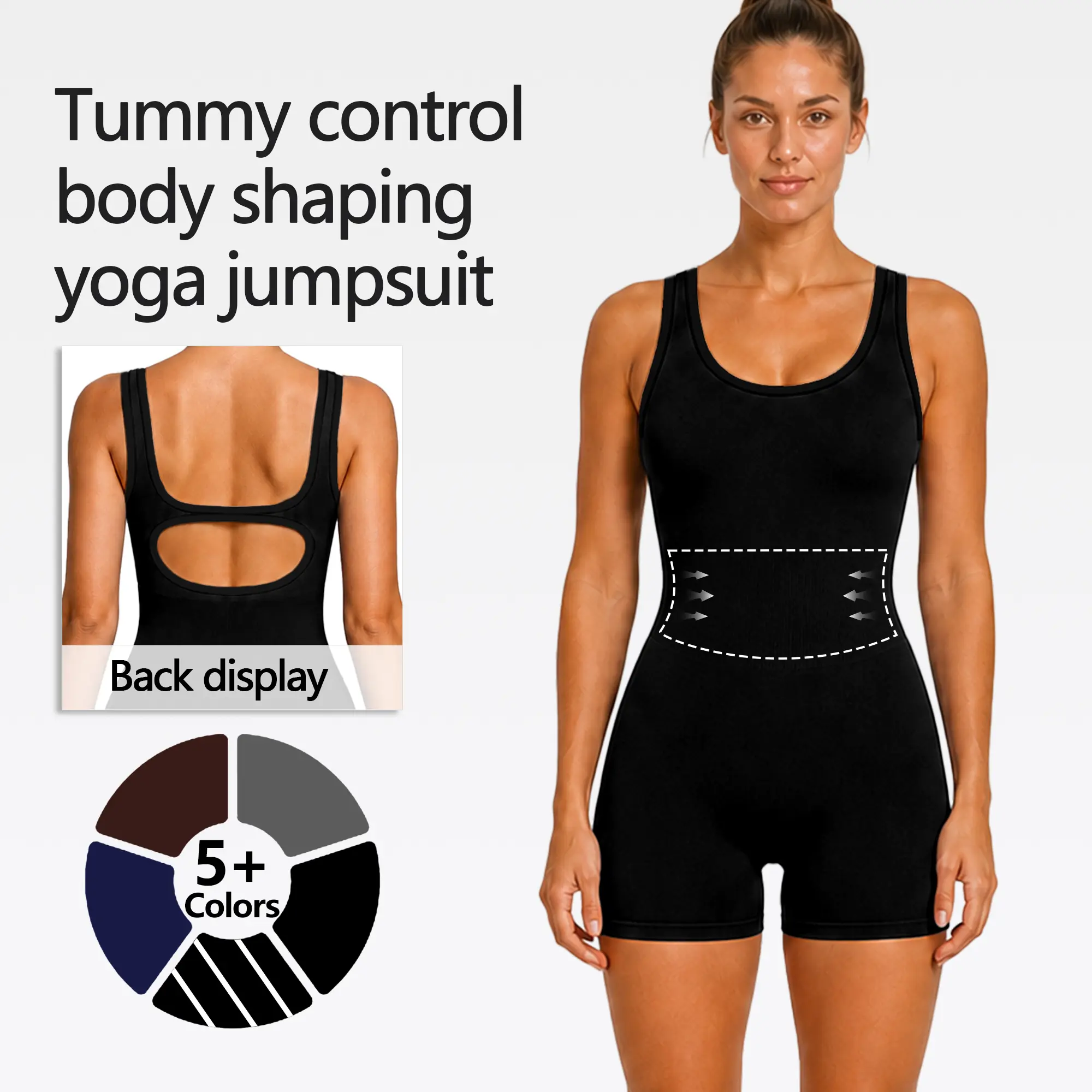 【LIVESTREAM ONLY】Women's Sleeveless Athletic Romper, Slim-Fit 1-Piece Gym Outfit, Butter-Smooth Knit Athletic Sportswear, Spandex, Knitting, Fitted, Yoga Gym Wear, Athletic Dress, Sporty Chic
