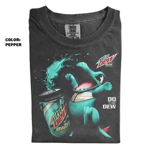 Comfor color The Totodile x Mountain Dew Baja Blast Shirt Do The Dew Pocket Monster Shirt, Gift for Men, Women Unisex Streetwear Shirt