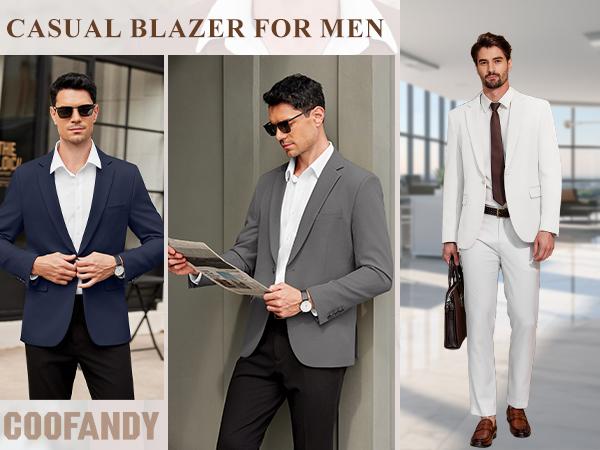 COOFANDY Men's Casual Blazer Regular Fit Lightweight Sport Coats One Button Suit Jacket Dress Blazer Jackets COOFANDY Men's Casual Blazer Regular Fit Lightweight Sport Coats One Button Suit Jacket Dress Blazer Jackets