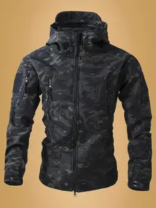 New Camouflage Tactical Jacket, Multi-Pocket Hooded Design, Strong Functionality, Outdoor Commuting Suitable, Tough and Stylish, Casual Fitted Jacket