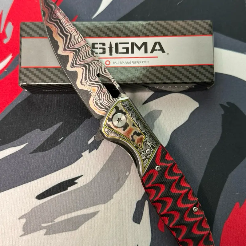 SIGMA Red and Black Folded Knife - Hand Tool for Tools & Hardware Uses