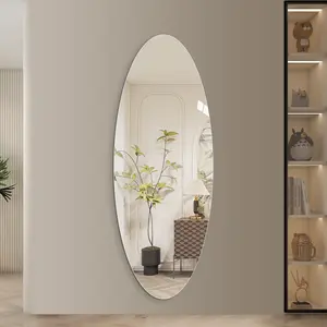 65x24 Inch Full Length Wall Mirror Oval Design 5mm Copper-Free Silver Glass Moisture Resistant Anti-Oxidation HD Reflection Wall Mounted for Entryway Bedroom Salon Dressing Room, Home Furniture and Household Product Search Terms