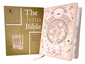 The Jesus Bible Artist Edition, ESV, Leathersoft, Peach Floral Imitation Leather