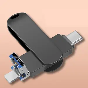 3 in 1 Flash Drive, High Speed USB 3.0 Memory Storage with Type-C Port, OTG Flash Pen Drive for Android iPhone Phones, PC and More Devices