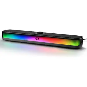 GS515 RGB Desktop Soundbar, 2.0  Stereo Computer Speakers for Desktop with  5.3, USB-C/USB , Black