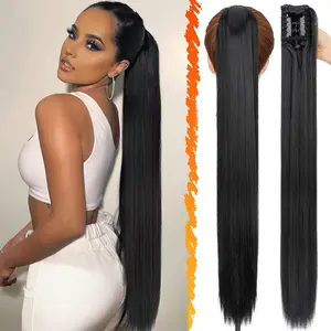 26inch 30inch Claw Ponytail Extensions Long Straight Ponytail for Women Claw Clip In Pony Tail Hairpiece