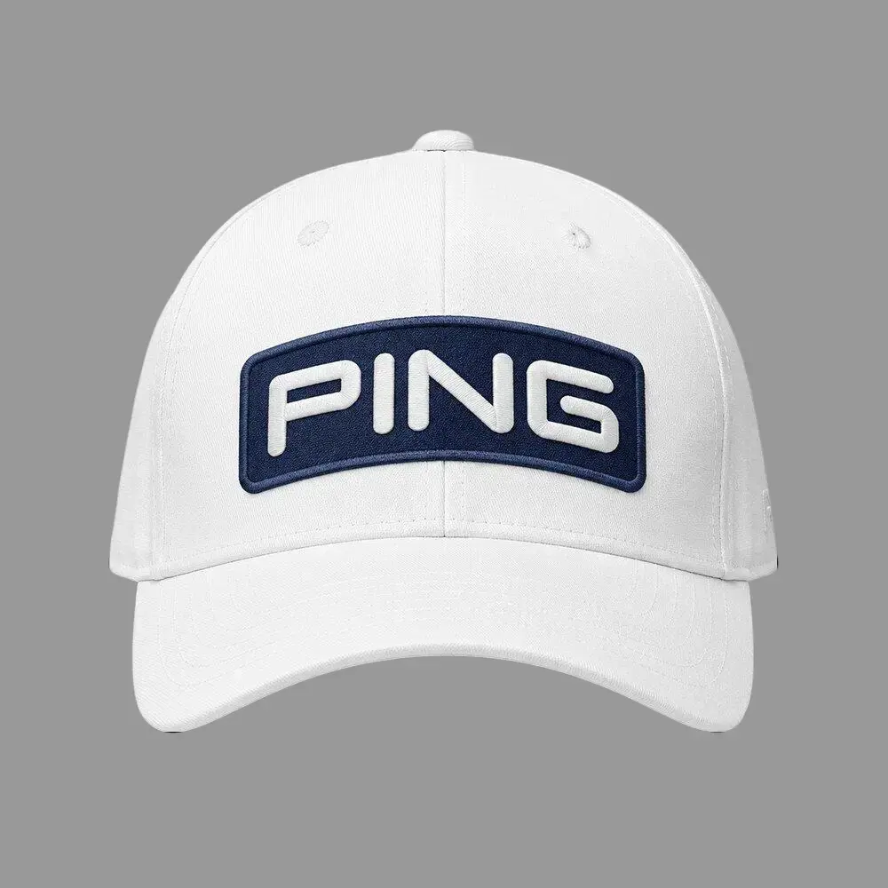 Ping Embroidered Baseball Cap - PGA Travelers Championship Final Round Viktor Hovland Unisex Adjustable Cotton Dad Hat for Outdoor Summer Style - Distressed Black, Hot TikTok Fashion Trend