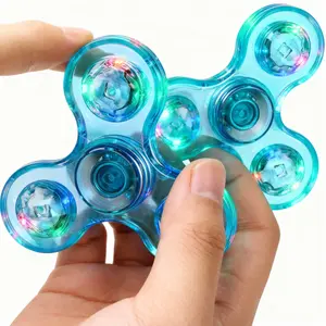 Light Up Sensory Fidget Spinner for Kids 2 Pack Glow in the Dark Stress Relief Toy for Boys Girls Teens Durable ABS Material 3 Flashing Modes Perfect for Autism ADHD Classroom Prizes and Party Favors Relaxation Stick Solution