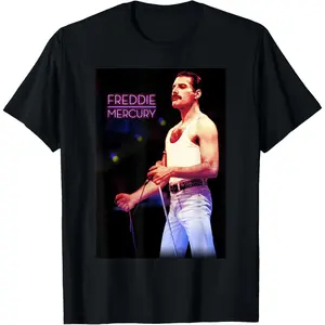Freddie Mercury Official Neon Mic T-Shirt