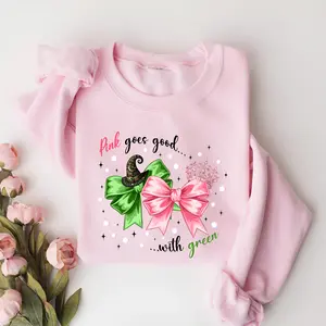 Adult and Youth Pink Goes Good With Green Shirt, Wizard of O Fan Gift, Changed For Good Sweatshirt, Wickd Musical Movie Fan Xmas Gift