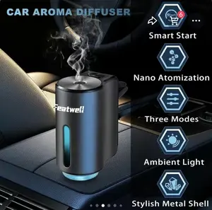 Featwell Car Air Fresheners - 3/6*10ml Natural French Perfume, 45 Days Lasts, Portable Waterless Car Diffuser Air Freshener