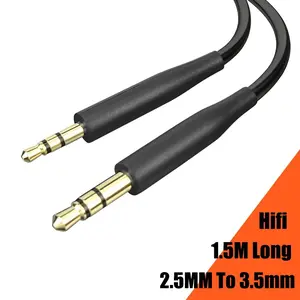 2.5mm To 3.5mm Jack HIFI Audio Cable For Bose Quiet Comfort 25 35 45 QC25 QC35 QC45 SoundTrue OE2 OE2I AE2 AE2i AKG JBL SoundLink Headphones Cord TRS Adapter Plug AUX Wire 1.5m/5ft