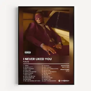 Future - I Never Liked You Print, Classics Rap Poster, Hip Hop Wall Art, Album Cover Print, HypeBeast Poster, Tracklist Poster, Glossy Paper, Room Decoration