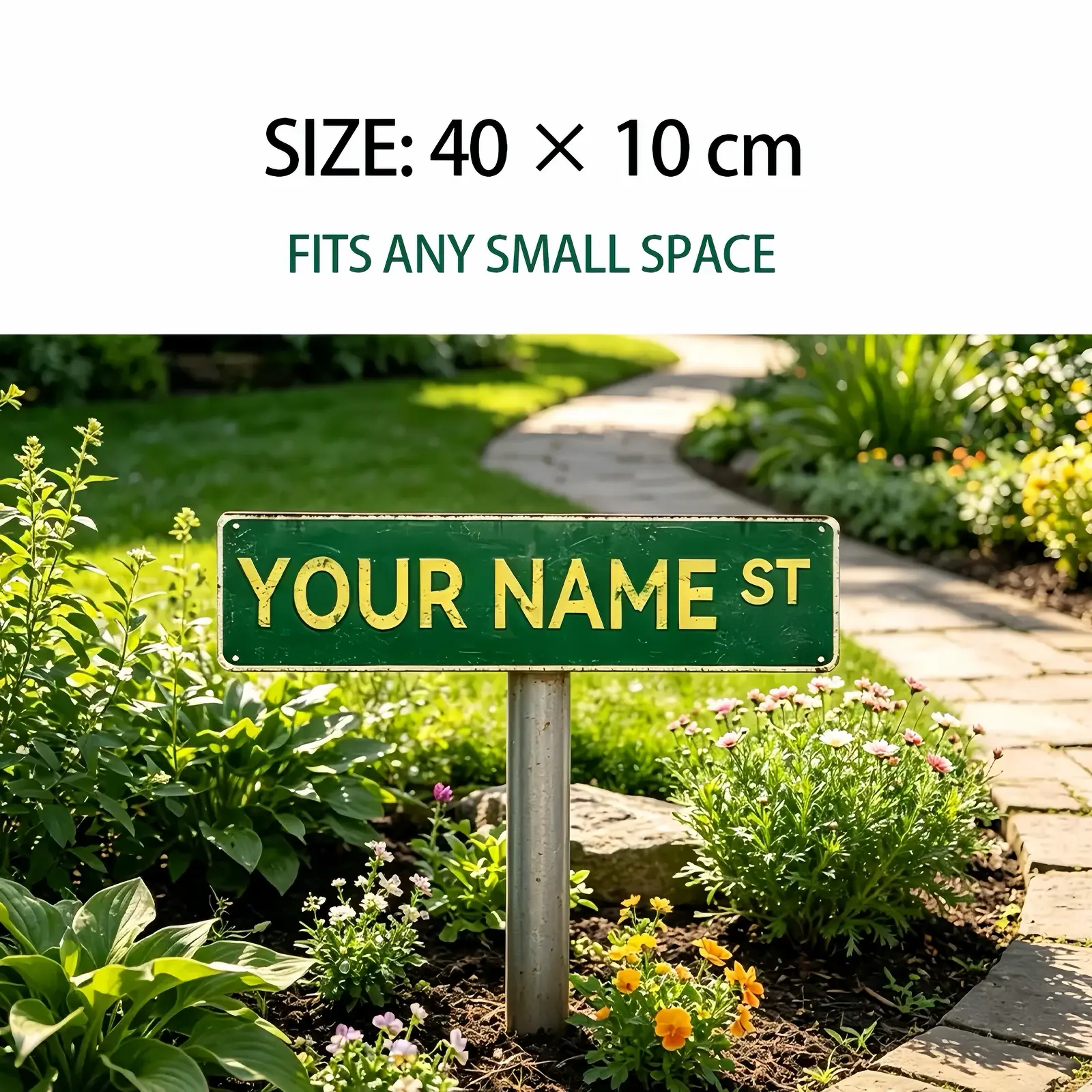 Custom 16x4 Inch Vintage Metal Street Sign, Personalized Aluminum Road Name Plaque, Rustic Wall Decor for Home Man Caves, Ideal Gift for Garage Bar