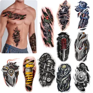 Very cool machine 3D realistic fake tattoos，wound robot makeup Temporary Tattoos for men women