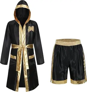 Adult Men Boxing Costume Includes Boxer Robe and Shorts Adult Men Boxing Costume Includes Boxer Robe and Shorts