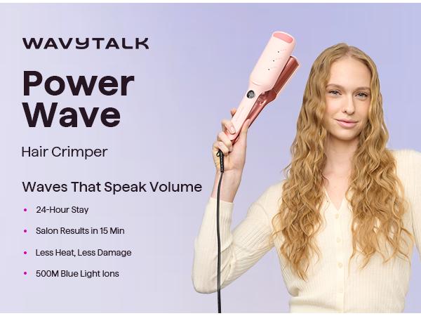 Beach wave crimper for effortless textured waves