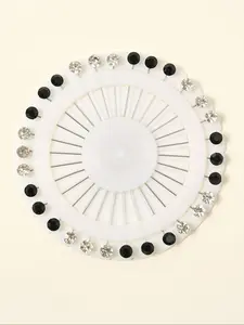 Rhinestone Decorated Hijab Pin, Fashionable Hijab Accessories for Women & Girls, Trendy All-match & Exquisite Hijab Accessories for Birthday Gift