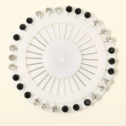 Rhinestone Decorated Hijab Pin, Fashionable Hijab Accessories for Women & Girls, for Muslim, Trendy All-match & Exquisite Hijab Accessories for Birthday Gift