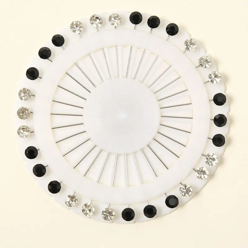 Rhinestone Decorated Hijab Pin, Fashionable Hijab Accessories for Women & Girls, for Muslim, Trendy All-match & Exquisite Hijab Accessories for Birthday Gift