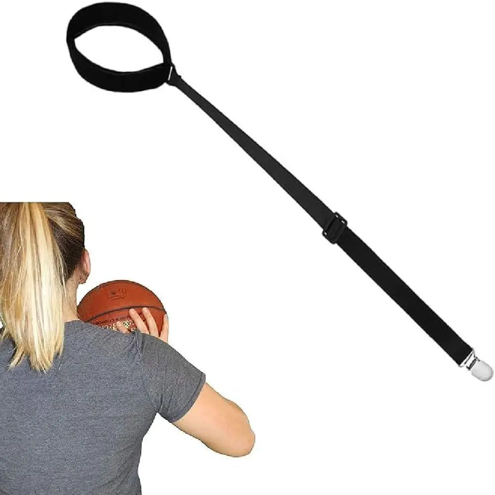 Basketball Training Equipment, Solid Shooting Form Corrector for All Ages - Helps Keep Elbow In to Improve Accuracy and Stops Shot Fade, Follow-Through Aid, Adjustable Straps, For All Players, Stops Fade On Shot, Training Gear, Elbow Control, Unisex, One-