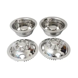 16" Wheel Simulator Kit, 8 Lug 4 vent holes Snap On, Stainless Steel Dually Simulators Kit for 1974-2000 Chevy GMC 3500, 1974-1999 Dodge Ram 3500, 1974-1998 Ford F350, 2008-2021 E350/E450 Van