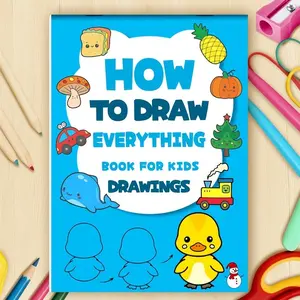 32 pages How to Draw a Step-by-Step Book - 500+ Steps to Draw, Stickman Drawing, Easy-to-Follow Design, Inspire Creativity, Rich Topics, Including Animals, Educational Art Book, Easy to Read, Tracing Preschool Books