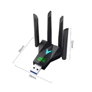 Dual Band 1300Mbps WiFi USB Adapter 2.4G/5Ghz Wi-Fi Dongle USB3.0 802.11AC 4-Antenna Wireless Receiver For PC/Laptop Driver Free