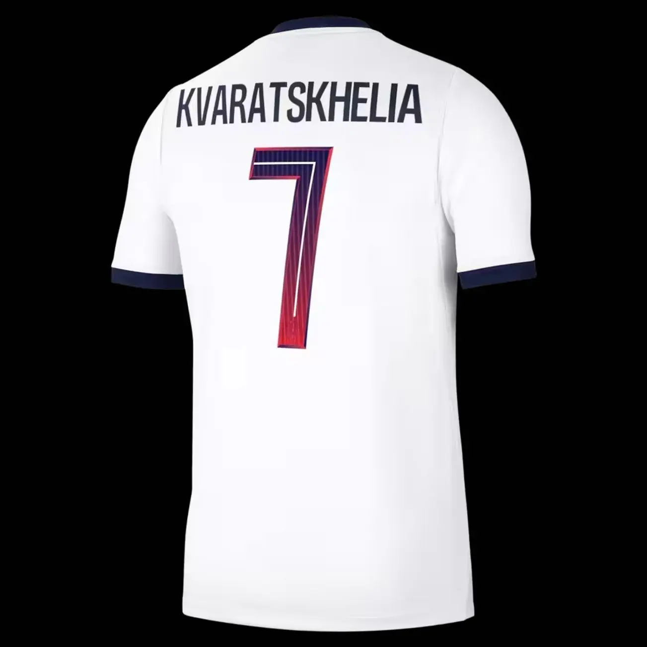 Unisex Soccer Shirt Paris Player Kvarat 2026/27 Away Stadium Replica Jersey - White Football