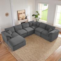 Gray-6Seats+1Ottoman