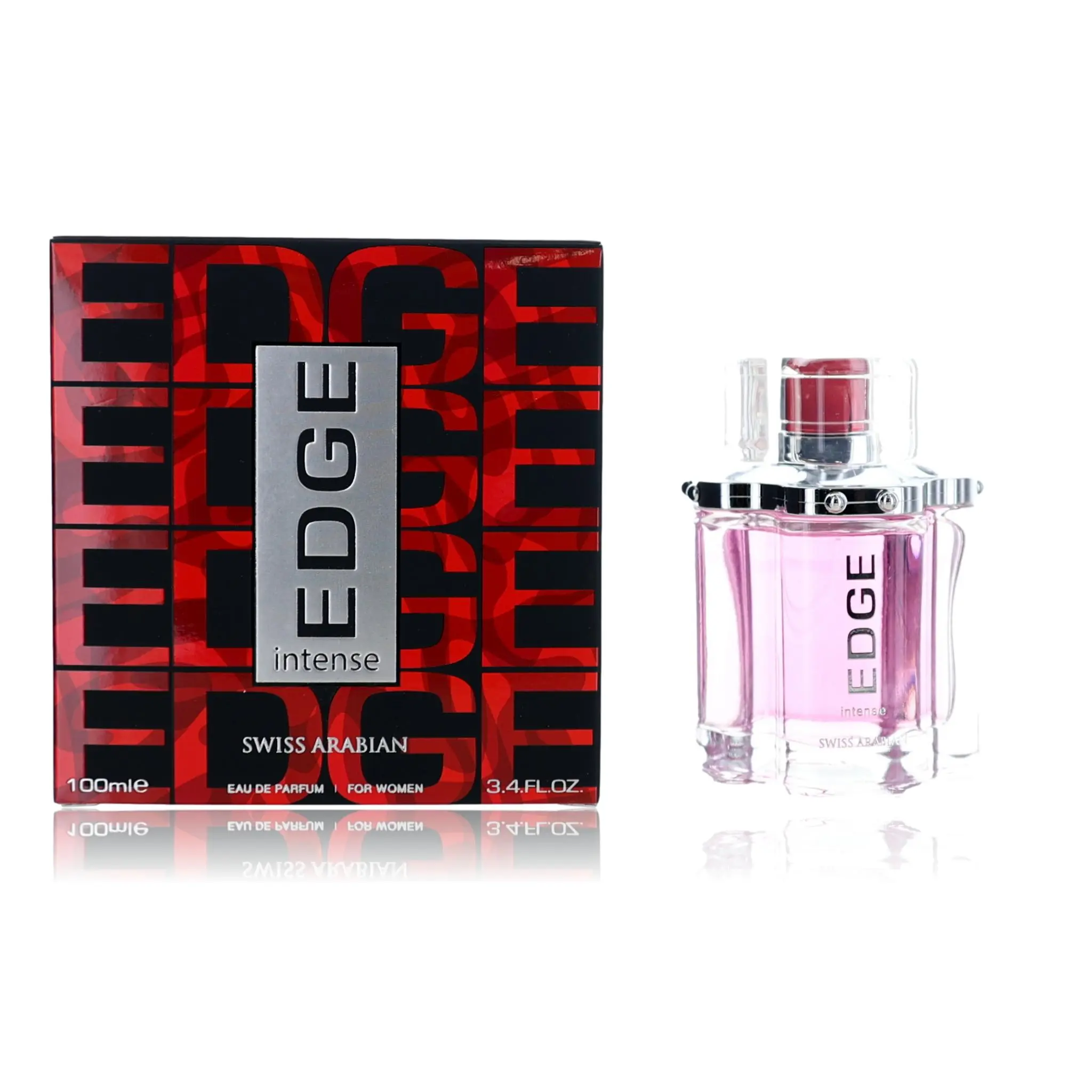 Swiss Arabian Edge Intense Bold Authentic Women's Eau de Parfum Spray - 3.4 fl oz (100ml), Strong Aroma, 3 to 3.9 fl oz Range