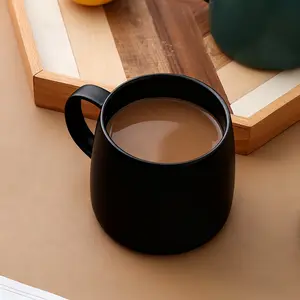 2pcs 16oz Ceramic Coffee Mugs, Stackable Latte Cups, Microwave, Dishwasher & Oven Safe, Ideal for Coffee, Cappuccino, Hot Chocolate