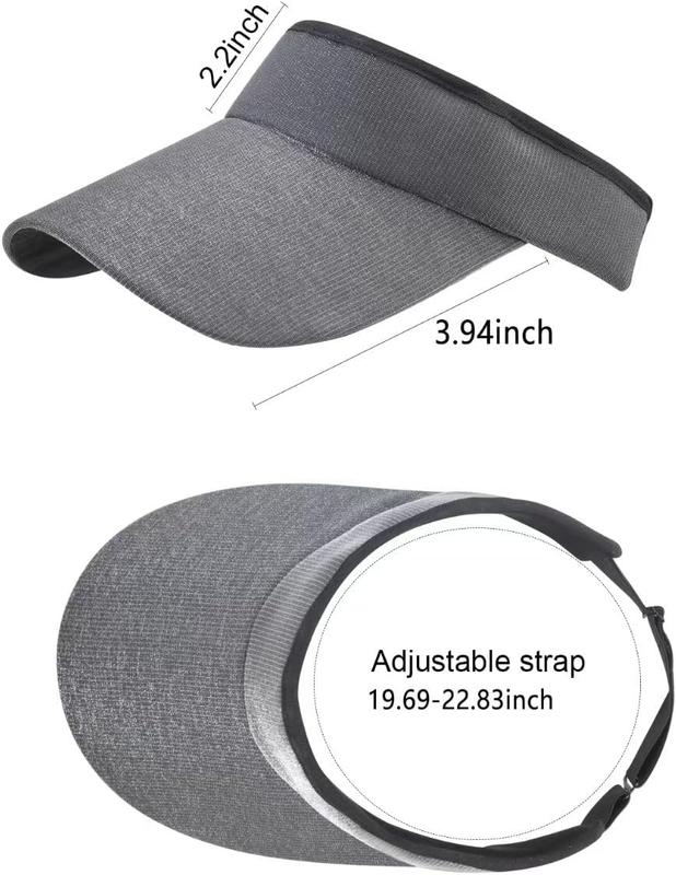 LED Hat, Sun Visor Hat Light Up Cap with 7 Colors for Women Unisex with Elastic Fit Running Tennis Golf Visors (Black)