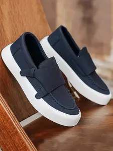 Men's Casual Fashion Comfortable Driving Walking Shoes, Stylish Velcro Design Flatform Loafers for Daily Wear, Fashionable Slip On Shoes for Daily Wear, Boy