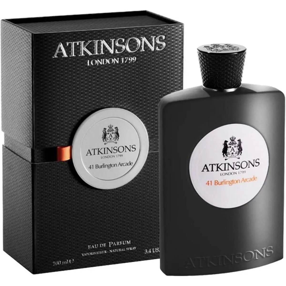 Atkinsons 41 Burlington Arcade Unisex EDP Perfume - 3.4 fl oz, New in Box, Aromatic Woody Vetiver Blend, Cedarwood Fragrance, Citrus Notes, Multi-Scent Unisex Fragrance, Aromatic Woody Fragrance