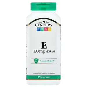 21st Century Vitamin E, 180 mg (400 IU), 250 Softgels