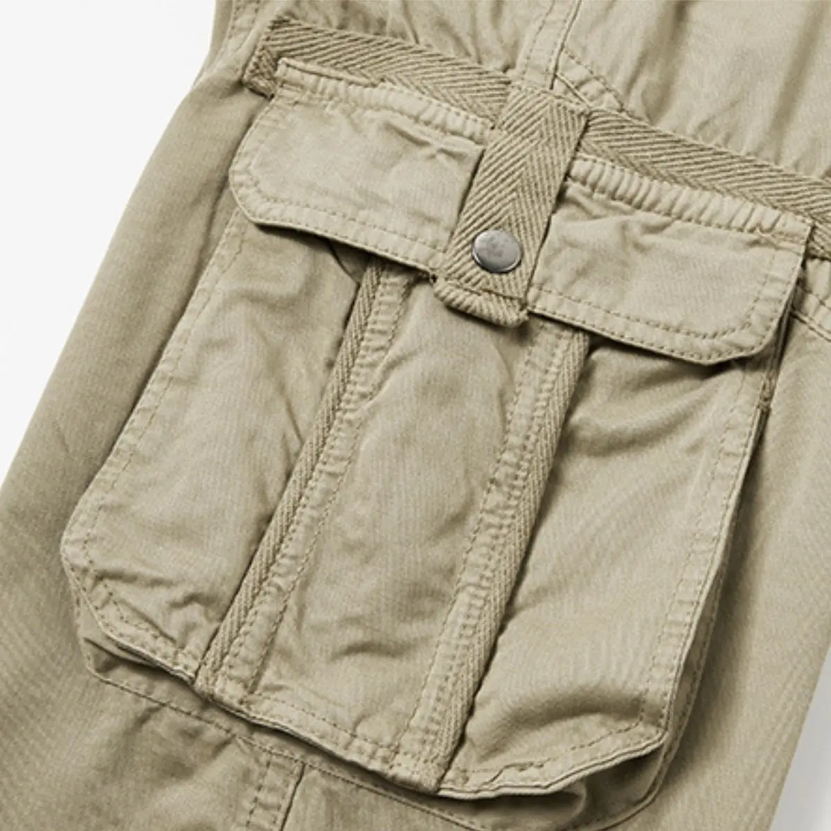 Workwear pants for spring and autumn, men's fashion trend pants, men's multi-pocket casual long pants