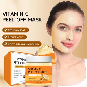 Turmeric Curcuma Longa Acid Mud Film Peel Off Mask for Skincare with Deep Cleansing, Brightening and Acne Control Moisturizes, Soothes, and Nourishes Comfort bare faced elf overnight  sleeping  mask Gentle Radiant Repair Soothing exfoliate Nourishing