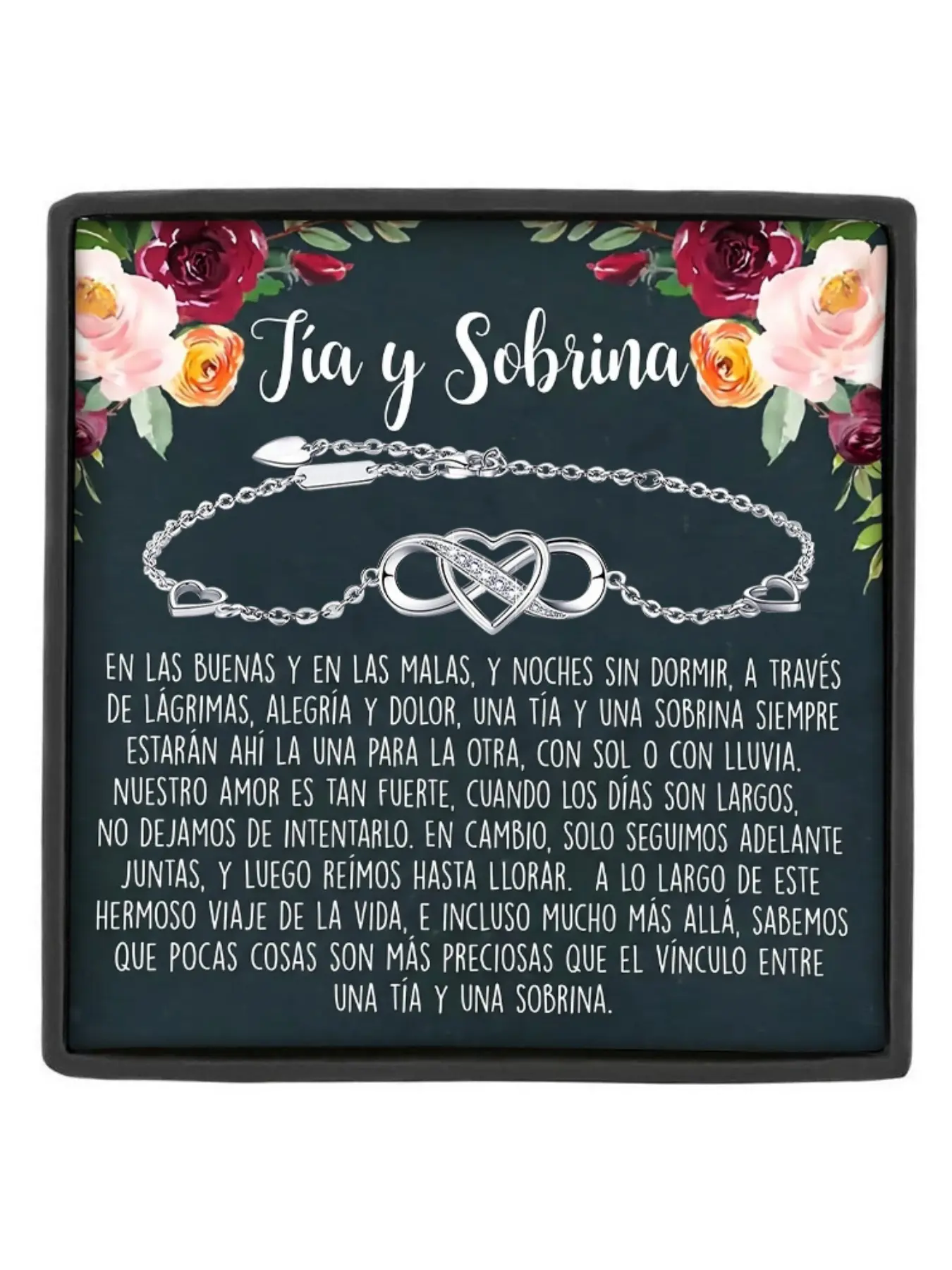 To My Niece Infinity Heart Adjustable Copper Bracelet Forever Love Bangle with Message Card & Gift Box Family Gift