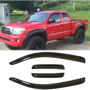 4pcs Original Shatterproof Rainproof Window Wind Deflectors for 2005-2015 Toyota Tacoma Extended/Access,Sun Rain Guard Set,Window Visors for Cars,Car Accessories,Vent Deflector for Tacoma 05-15 TY4P07