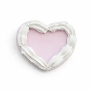 Heart Shaped Pink Cake Compact Mirror