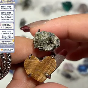 [Quick sale] Natural Crystal Rings Sherrie’s order pyrite tiger heart1912