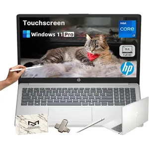 HP 15.6'' Ai Laptop Computer, Intel 13th Core i7-1355U, 15.6'' Touchscreen FHD IPS Display, Windows 11 Pro, Ai Copilot, 16GB RAM, 512GB SSD, 128GB External, Wi-Fi 6, Fast Charge