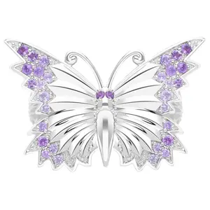 Margo Manhattan Sterling Amethyst Tanya Butterfly Ring