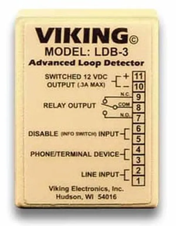 Viking LDB-3 Loop and Ring Detector Board - Wired Analog Monitoring Device, Wall Mount Compatible with Security Camera, Strobe Light, Tape Recorder, Includes Foam Tape, 1-Year Warranty, Off-Hook Trigger Function