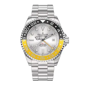 Swiss GMT 1250M Deep Marine Explorer Silver/Black/yellow | Silver Dial
