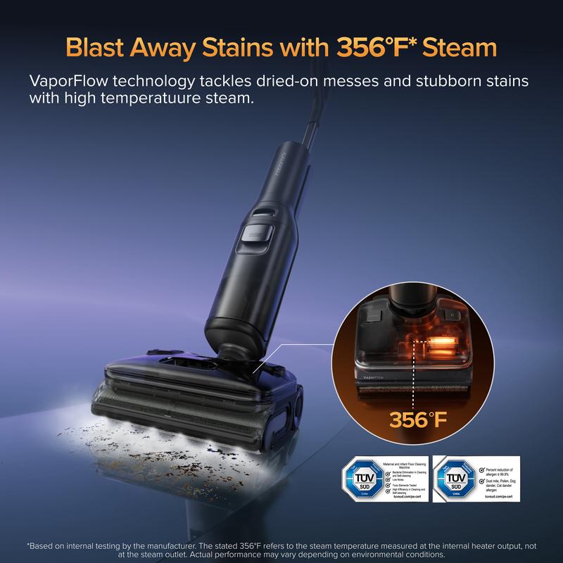 Roborock F25 series Ultra Steam Wet Dry Vacuum Cleaner, 356°F Steam Mop & 187°F Hot Water Cordless Vacuum Mop All in One, Floor Washer with Blue Light, 194°F Self-Cleaning, 180° Lay-Flat, AI Assitant Wheels #TikTokShopJumpstartSale #ces